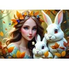 Image de Lady and Bunnies 500 Pièces Alipson Puzzle