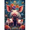 Image de Famille Cochon en Promenade 1000 Pièces Alipson Puzzle