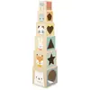 Image de Pyramide En Bois Fsc, 6 Cubes À Empiler Multicolore