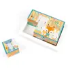 Image de Set De 6 Cubes En Bois Puzzle Animaux Multicolore