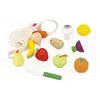 Image de 12 Fruits Et Légumes En Bois Avec Filet Multicolore