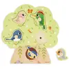 Image de Puzzle Sonore En Bois Les Oiseaux 5 Pièces Multicolore