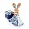 Image de Doudou Pantin Lapin Bleu Marine Bleu
