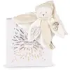 Image de Doudou Plat Pétales Ours 25 Cm Blanc