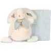 Image de Doudou Lapin Bonbon (25 Cm) Blanc, Bleu