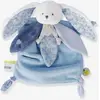 Image de Lapin doudou coeur océan 25 cm bleu