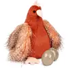 Image de Peluche Poule Et Ses  ufs D'or 28 Cm Orange