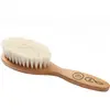 Image de Brosse À Cheveux Bébé En Hêtre Rouge Et Soie De Chèvre Beige