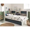 Image de Lit Gigogne Avec Rangements Opus Blanc Et Bleu Nuit