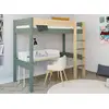 Image de Lit Mezzanine Landes Kaki Et Bois Massif