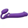 Image de Strap-on vibrant télécommandé 3 moteurs violet XL