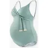 Image de Maillot De Bain De Grossesse Manitoba Cache-coeur En Fibres Recyclées Vert Sauge