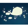 Image de Stickers Phosphorescent Montgolfière Baleine Jaune