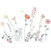 Image de Sticker Easy Fleurs Des Champs Vert Clair, Gris, Rouge