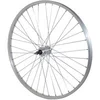 Image de Roue de vélo VTT arrière aluminium moyeu aluminium axe plein Velox 7-6V. Argenté 26" 6098
