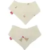 Image de Lot 2 Bavoirs Bandanas Love Beige