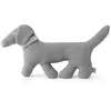 Image de Peluche En Coton Bio Doudou Chien Teckel Gris