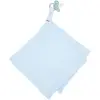 Image de Doudou Lange Attache Tétine En Gaze De Coton Jeanne Bleu