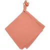 Image de Doudou Lange Attache Tétine En Gaze De Coton Jeanne Terracotta