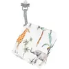 Image de Doudou Lange Attache Tétine En Coton Safari Safari, Vert, Gris, Blanc