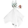 Image de Doudou Lapin Attache Tétine En Gaze De Coton Safari Blanc