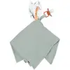 Image de Doudou Lapin Attache Tétine En Gaze De Coton Safari Vert De Gris