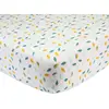 Image de Drap Housse Lit Bébé Modèle Feuille Blanc