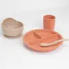 Image de Coffret Repas En Silicone Pour Bébé - 4 Pièces Orange