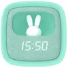 Image de Réveil Et Veilleuse Pour Enfant Billy Clock - Motif Lapin, Face Avant Tissu Turquoise