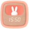 Image de Réveil Et Veilleuse Pour Enfant Billy Clock - Motif Lapin, Face Avant Tissu Rose