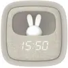 Image de Réveil Et Veilleuse Pour Enfant Billy Clock - Motif Lapin, Face Avant Tissu Gris