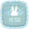 Image de Réveil Enfant Avec Veilleuse Intégrée   Lumière Led Réglable Et 5 Sonneries Bleu, Blanc, Orange