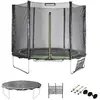 Image de Trampoline 250 Cm   Galaxie Avec Filet De Protection, Bâche, Filet Pour Chaussures, Kit D’ancrage Vert