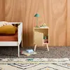 Image de Table De Chevet Enfant Décor Bois 1 Porte, Pieds Bois De Pin - 34 X 23,5 X 52 Cm - Azur Naturel