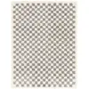 Image de Tapis Damier Poils Longs Doux Et Volumineux Checkers Gris Minéral
