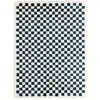 Image de Tapis Damier Poils Longs Doux Et Volumineux Checkers Bleu Naturel
