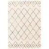 Image de Tapis Shaggy Design Doux Et Volumineux Harlequin Beige Sable
