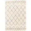 Image de Tapis Shaggy Design Doux Et Volumineux Harlequin Beige Sable
