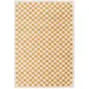 Image de Tapis Damier Poils Longs Doux Et Volumineux Checkers Jaune Naturel