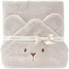 Image de Cape De Bain Coton Bio Ourson Beige