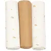 Image de 3 Langes Doux Pour Bébé Caramel
