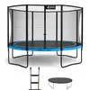 Image de Trampoline Ø 360cm + Filet De Sécurité + Échelle + Bâche - Punchi 360 Bleu Bleu