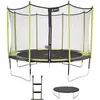 Image de Trampoline Jardin Ø 360?cm + Filet + Échelle + Bâche - Jumpi 360 - Noir/vert Vert