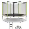Image de Trampoline Ø 430?cm + Filet + Échelle + Kit D'ancrage - Jumpi 430 - Taupe/vert Taupe