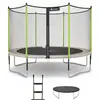 Image de Trampoline Jardin Ø 430?cm + Filet + Échelle + Bâche - Jumpi 430 - Taupe/vert Taupe