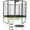 Image de Trampoline Ø 300cm + Filet De Sécurité + Échelle + Bâche - Punchi 300 Vert Vert