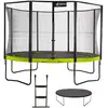 Image de Trampoline Ø 360cm + Filet De Sécurité + Échelle + Bâche - Punchi 360 Vert Vert