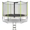 Image de Trampoline Jardin Ø 430?cm + Filet + Échelle - Jumpi 430 - Taupe/vert Taupe