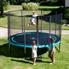 Image de Trampoline De Jardin Ø 300cm + Filet De Sécurité + Échelle - Punchi 300 Bleu Bleu