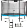 Image de Trampoline Ø 430cm + Filet De Sécurité + Échelle + Kit Ancrage - Punchi 430 Bleu Bleu